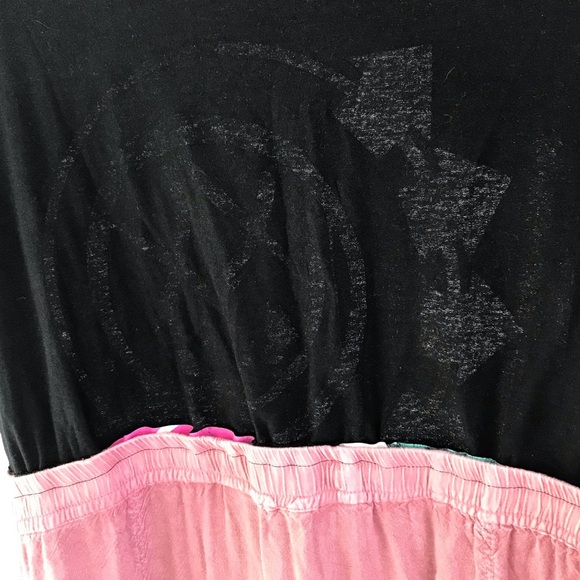 Handcrafted Reworked Blink182 Maxi Peasant Dress size M/1X maxi shirt - Picture 9 of 10